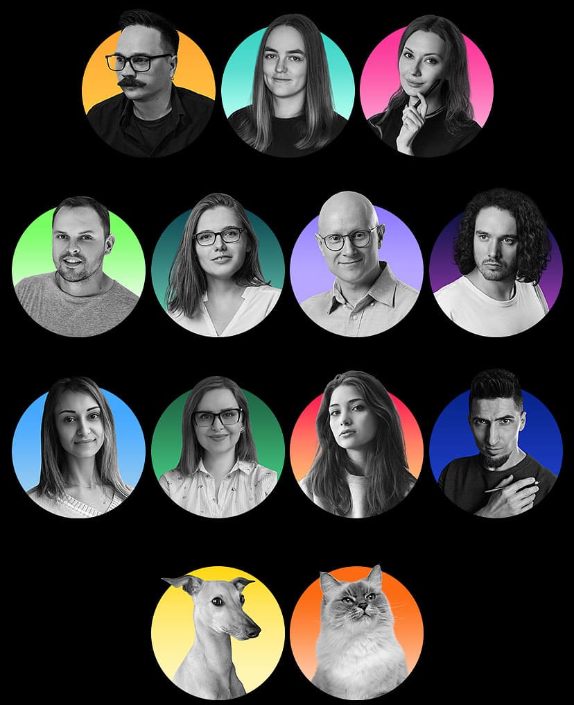 Other Planet studio team members portraits
