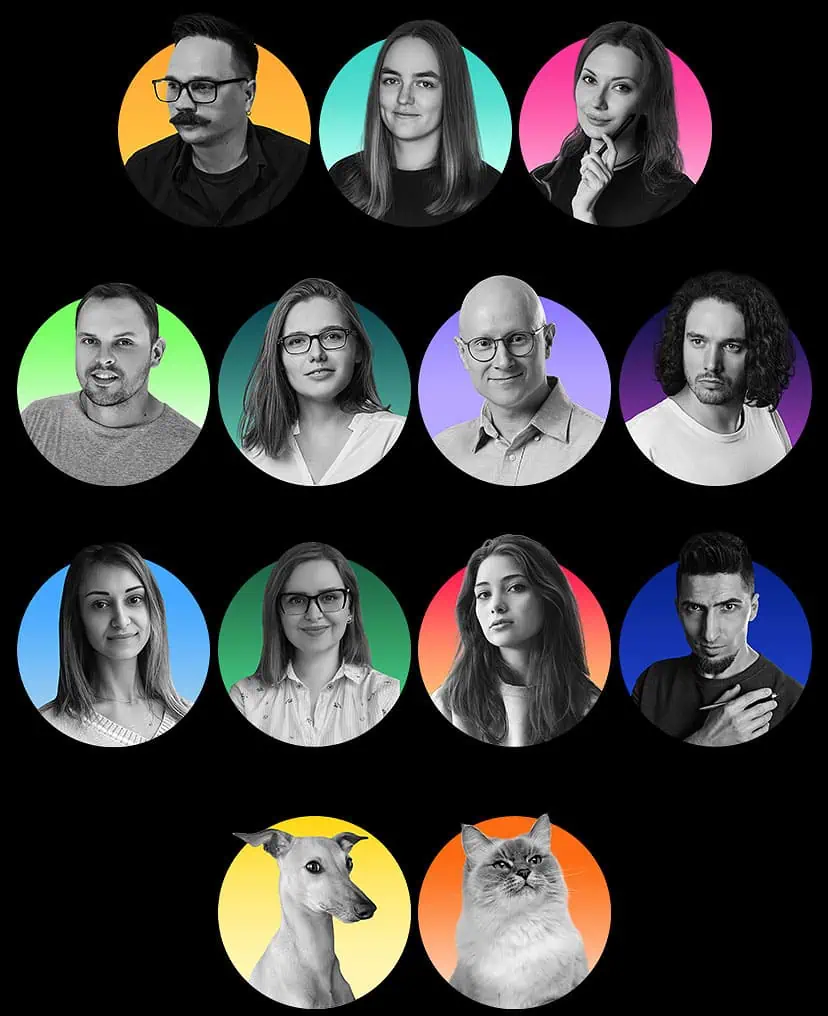 Other Planet studio team members portraits