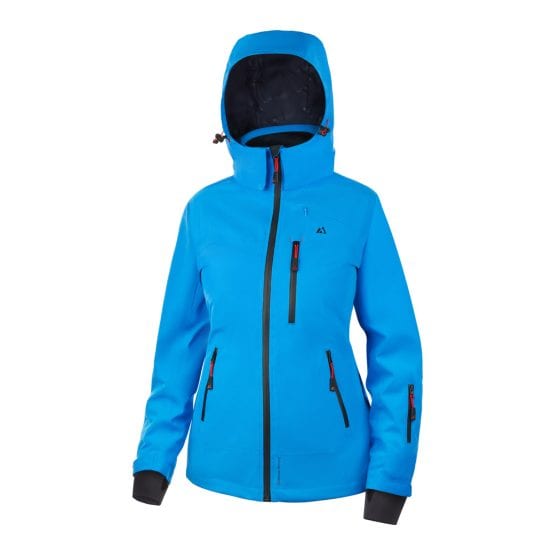 Sporty blue jacket captured on a transparent mannequin in packshot ecommerce