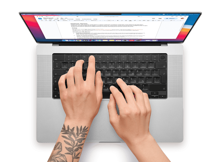 amazon listing copywriter hands typing text