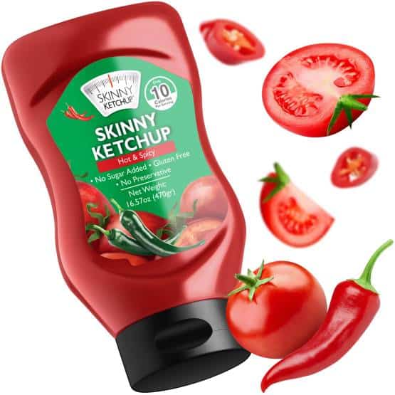 amazon photographers present ketchup with reduced calories surrounded by juicy summer vegetables in flight