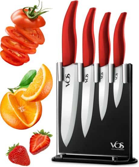 kitchen knife set with stand culinary precision featured in amazon product photos